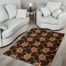 Load image into Gallery viewer, Tribal Sea Turtle Pattern Print Design T09 Area Rugs
