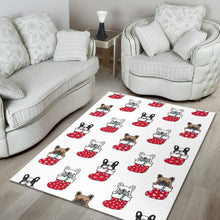 Load image into Gallery viewer, French Bulldog in Sock Pattern Area Rug
