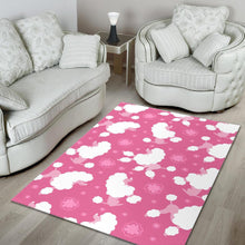 Load image into Gallery viewer, Poodle Pink Theme Pattern Area Rug
