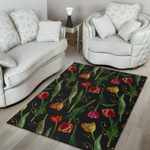 Load image into Gallery viewer, Tulip Embroidered Pattern Print Design TP01 Area Rugs
