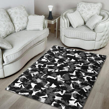 Load image into Gallery viewer, Crow illustration pattern Area Rug
