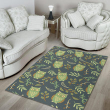 Load image into Gallery viewer, Cute owls leaves pattern Area Rug
