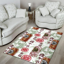Load image into Gallery viewer, Dragon Pattern Happy Dragon Boat Festival Area Rug

