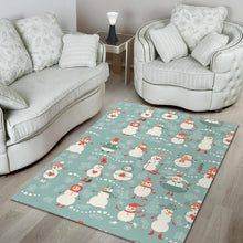 Load image into Gallery viewer, Cute snowman pattern Area Rug
