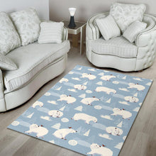 Load image into Gallery viewer, Cute polar bears Christmas decoration pattern Area Rug
