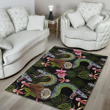 Load image into Gallery viewer, Snake Leaves Coconut Pattern Area Rug
