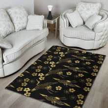 Load image into Gallery viewer, Gold Japanese Theme Pattern Area Rug
