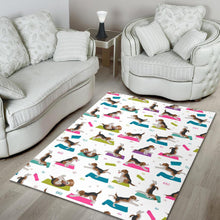 Load image into Gallery viewer, Beagle Yoga Pattern Area Rug
