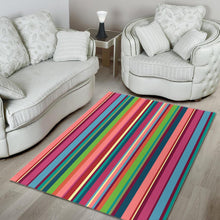 Load image into Gallery viewer, Rainbow Stripe Pattern Area Rug
