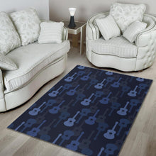 Load image into Gallery viewer, Blue Theme guitar pattern Area Rug
