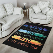 Load image into Gallery viewer, Humanity Love Peace Area Rugs
