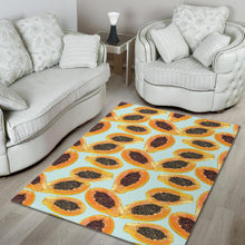 Load image into Gallery viewer, Watercolor papaya pattern Area Rug
