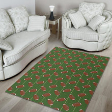 Load image into Gallery viewer, American Football Ball Pattern Green Background Area Rug
