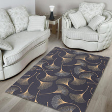 Load image into Gallery viewer, Gold ginkgo leaves Area Rug
