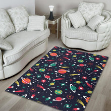 Load image into Gallery viewer, colorful space pattern planet star Area Rug
