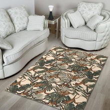 Load image into Gallery viewer, Monkey tropical leaves background Area Rug
