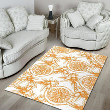 Load image into Gallery viewer, hand drawn orange fruit pattern Area Rug
