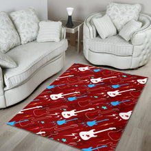 Load image into Gallery viewer, Electical Guitar Red Pattern Area Rug
