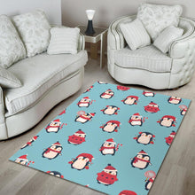 Load image into Gallery viewer, Cute penguin christmas  design pattern Area Rug
