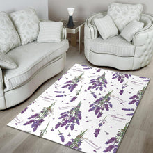 Load image into Gallery viewer, lavender flower design pattern Area Rug
