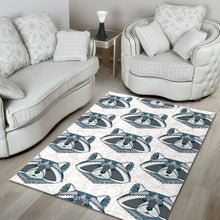 Load image into Gallery viewer, Raccoon Head Pattern Area Rug
