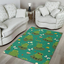 Load image into Gallery viewer, Cute frog dragonfly design pattern Area Rug
