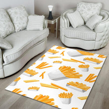 Load image into Gallery viewer, French fries white paper box pattern Area Rug
