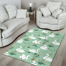 Load image into Gallery viewer, White swan lake pattern Area Rug
