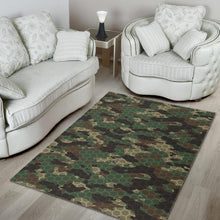 Load image into Gallery viewer, Green Camo Camouflage Honeycomb Pattern Area Rug
