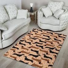 Load image into Gallery viewer, Dachshund floral background Area Rug

