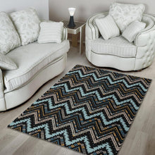 Load image into Gallery viewer, Zigzag Chevron African Afro Dashiki Adinkra Kente Area Rug
