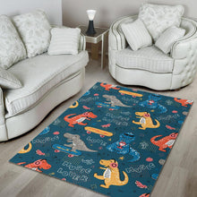 Load image into Gallery viewer, Dinosaur Music Skating Pattern Area Rug
