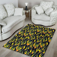 Load image into Gallery viewer, Flame Fire Pattern Background Area Rug
