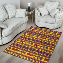Load image into Gallery viewer, Rhino African Afro Dashiki Adinkra Kente Ethnic Motifs Area Rug
