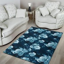 Load image into Gallery viewer, Rose Blue Pattern Print Design RO014 Area Rugs
