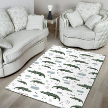 Load image into Gallery viewer, Crocodile Pattern Background Area Rug
