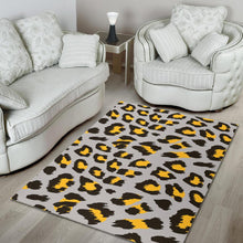 Load image into Gallery viewer, Gray Leopard print pattern Area Rug
