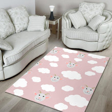 Load image into Gallery viewer, Goat Could Pink Pattern Area Rug

