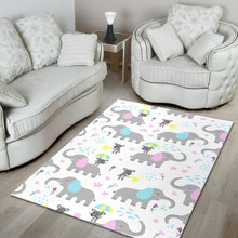 Load image into Gallery viewer, Cute elephant mouse pattern Area Rug
