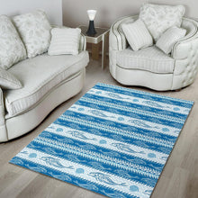 Load image into Gallery viewer, Dolphin Tribal Pattern background Area Rug
