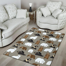 Load image into Gallery viewer, Bear Pattern Print Design BE03 Area Rugs
