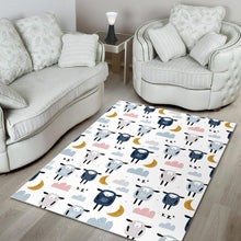 Load image into Gallery viewer, Cute sleeping sheep moon cloud pattern Area Rug
