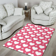 Load image into Gallery viewer, Heart Key Pattern Print Design HE09 Area Rugs
