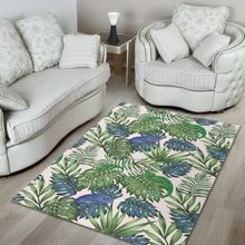 Load image into Gallery viewer, Green Blue Chameleon Lizard Leaves Pattern Area Rug
