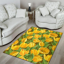 Load image into Gallery viewer, Tulip Yellow Pattern Print Design TP010 Area Rugs
