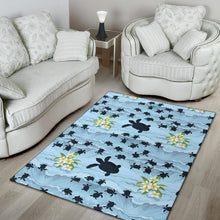 Load image into Gallery viewer, Sea Turtle Pattern Print Design T011 Area Rugs

