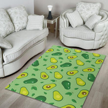 Load image into Gallery viewer, Avocado pattern green background Area Rug
