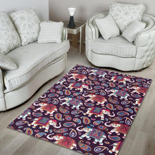 Load image into Gallery viewer, Elephant indian style ornament pattern Area Rug
