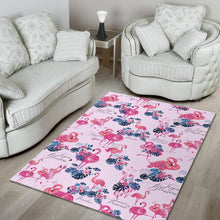 Load image into Gallery viewer, Flamingo Pink Pattern Area Rug
