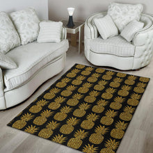 Load image into Gallery viewer, Gold Pineapple Pattern Print Design PP011 Area Rugs
